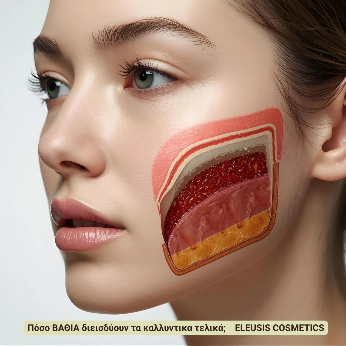 Γυναικείο-πρόσωπο-στοιβάδες-δέρματος